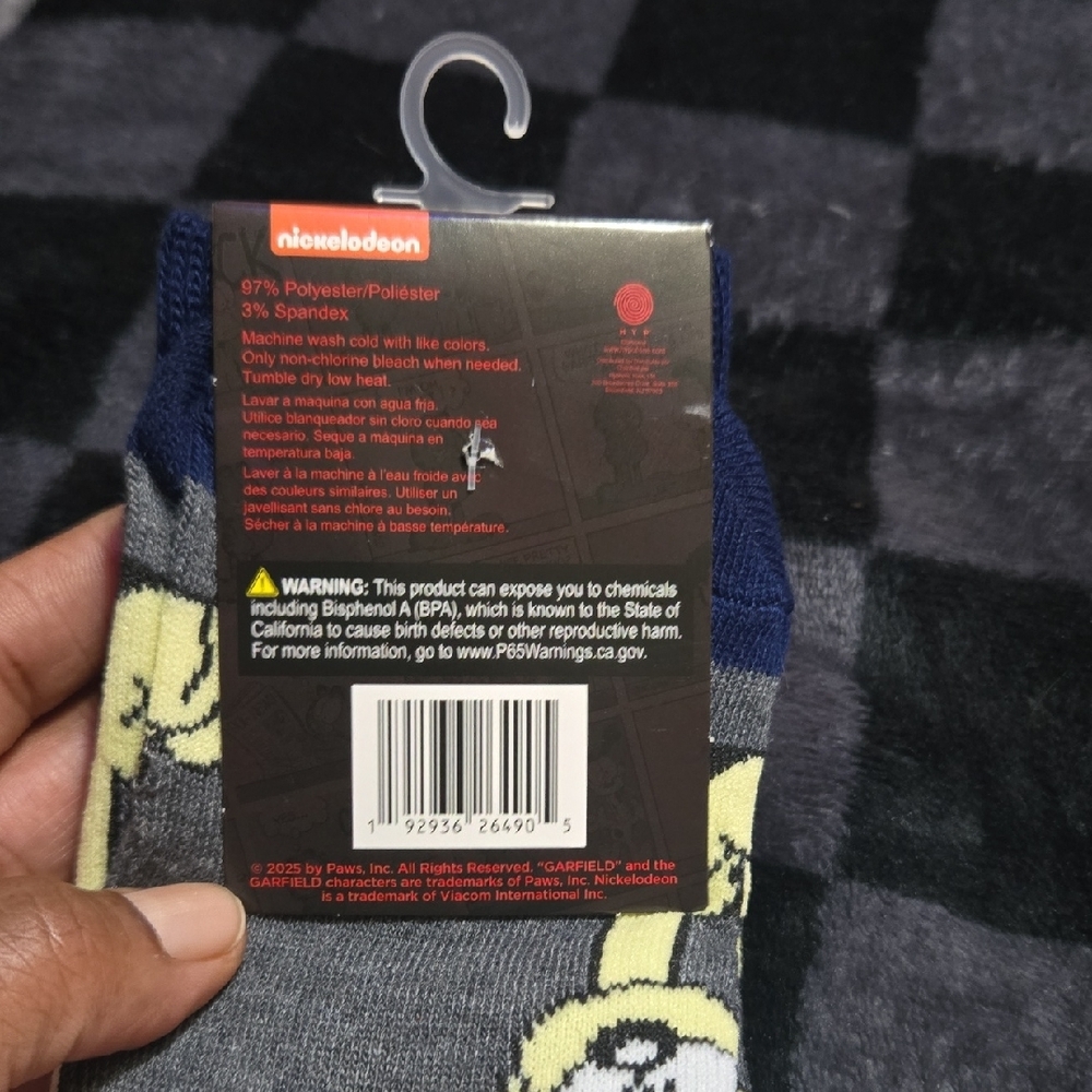 Nickelodeon Garfield Gray and Brown Casual Socks - Picture 3 of 4
